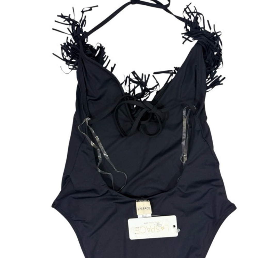 LSPACE NWT‎ $198 Black Desert Days Fringed One-Piece Swimsuit  M - Picture 6 of 7